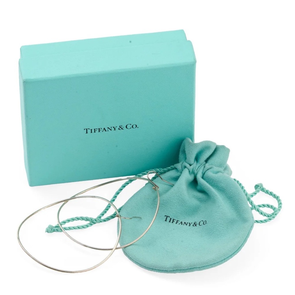 Tiffany & Co. Elsa Peretti Sterling Silver Wave Hoop Earrings